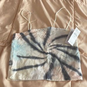 Tie dye American eagle crop top